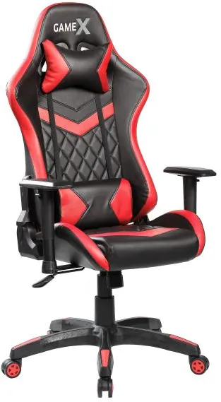 GameX GameX Lopez kunstlær sort/rød 70x65x134cm