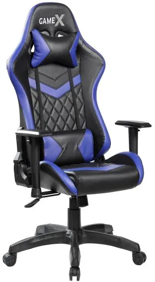 GameX GameX Lopez kunstlær sort/blå 70x65x134cm