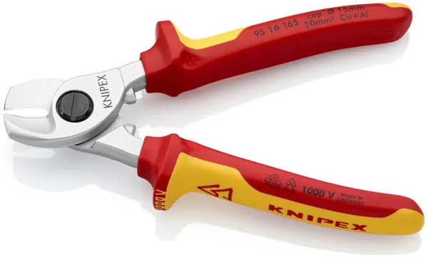Knipex Kabelsaks forkrommet, VDE-godkjent 165 mm