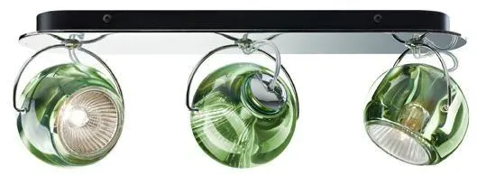 Fabbian Beluga Vegg-/Taklampe Tripple Grønn