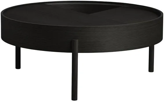 Woud Arc Sofabord Svart Ask Ø89