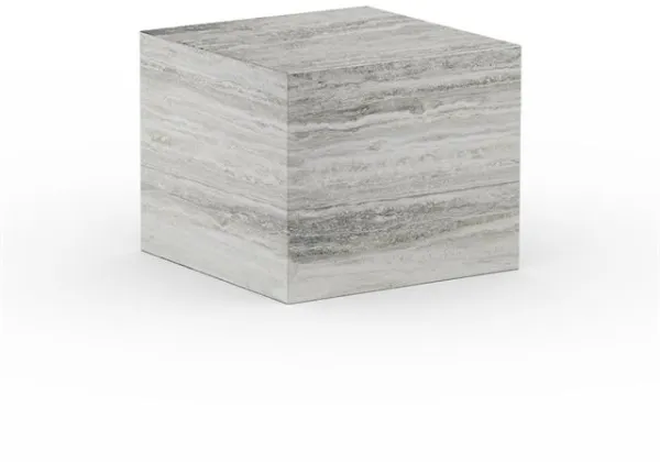 NORR11 Cubism Sofabord Liten Sølv Travertin