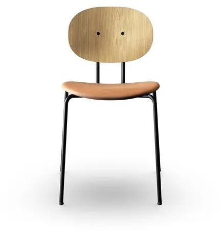 Sibast Furniture Piet Hein Spisestuestol Svart i Eik og Cognac Skinn