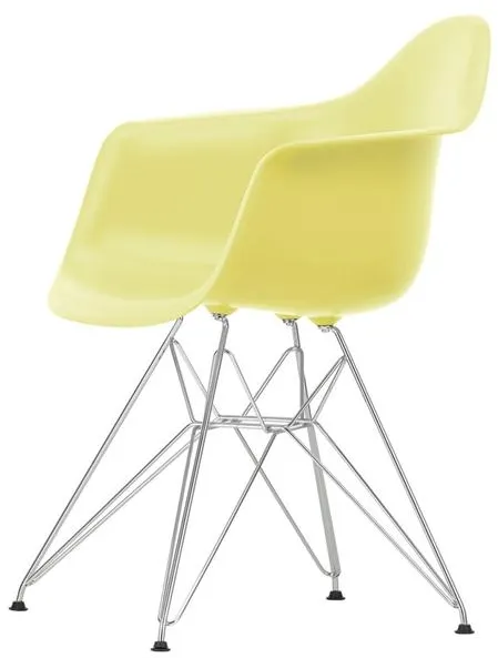 Vitra Eames Plastic DAR Spisestuestol RE Sitron/Krom