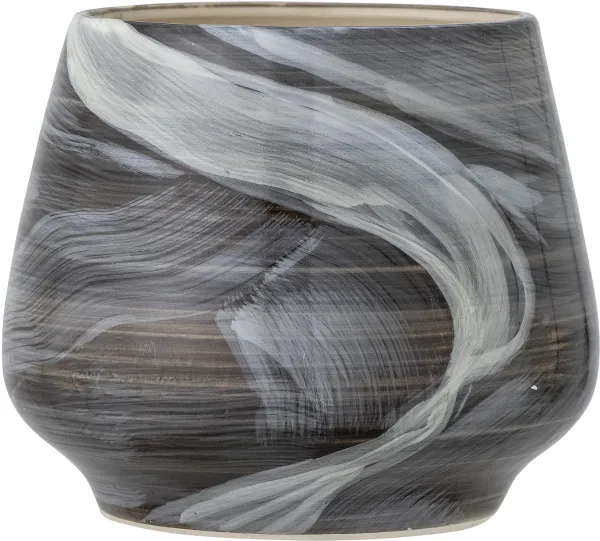 Skjalm, Urtepotte, brun, steingods